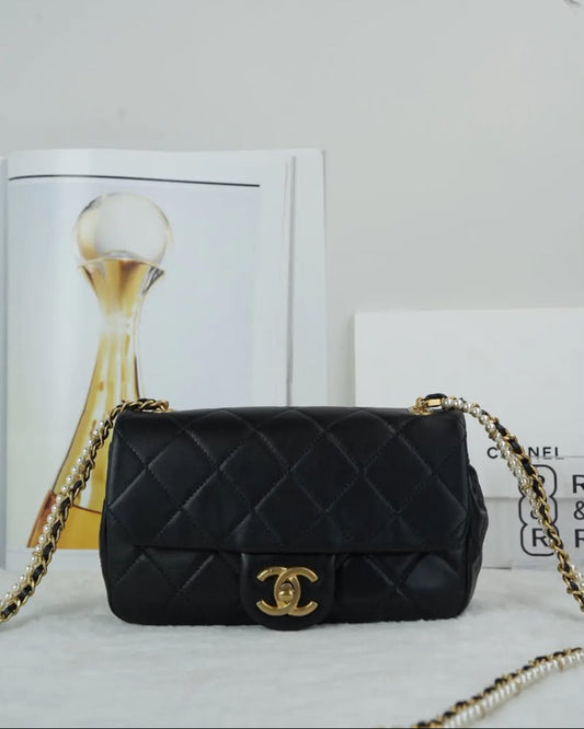 Chanel Classic Flap Mini Bag - Black - View 1