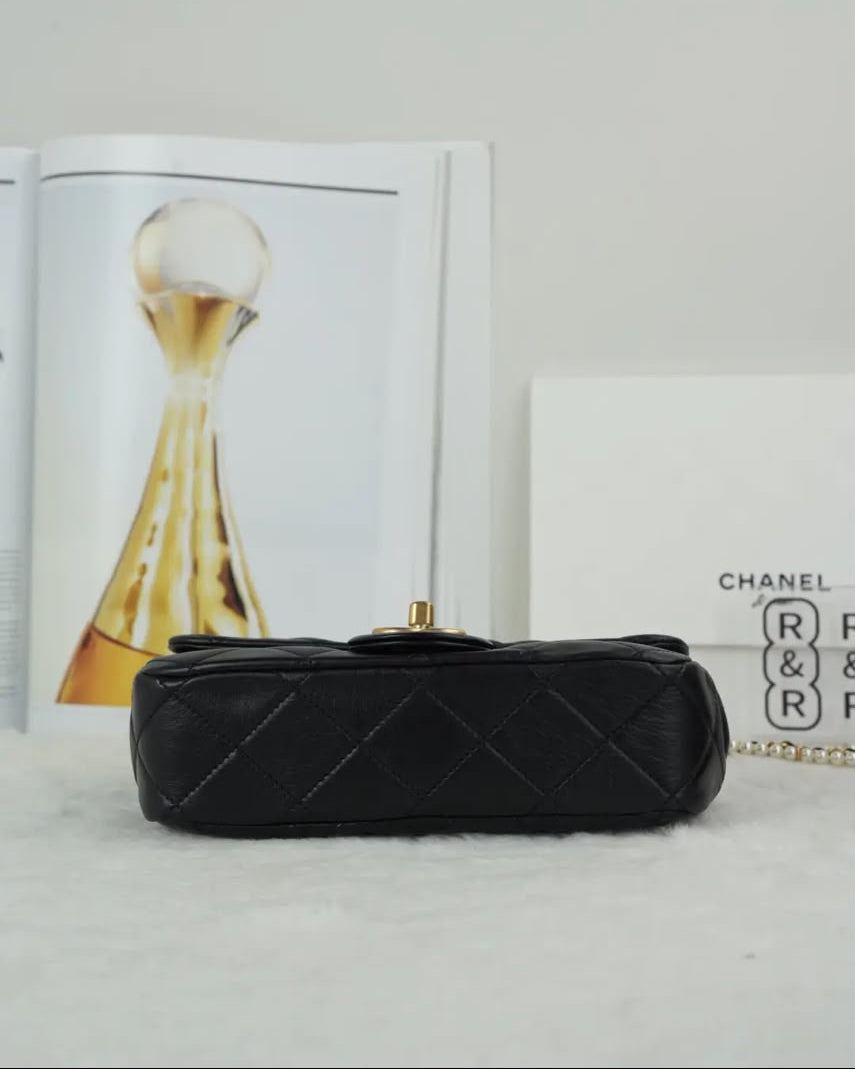 Chanel Classic Flap Mini Bag - Black - View 5