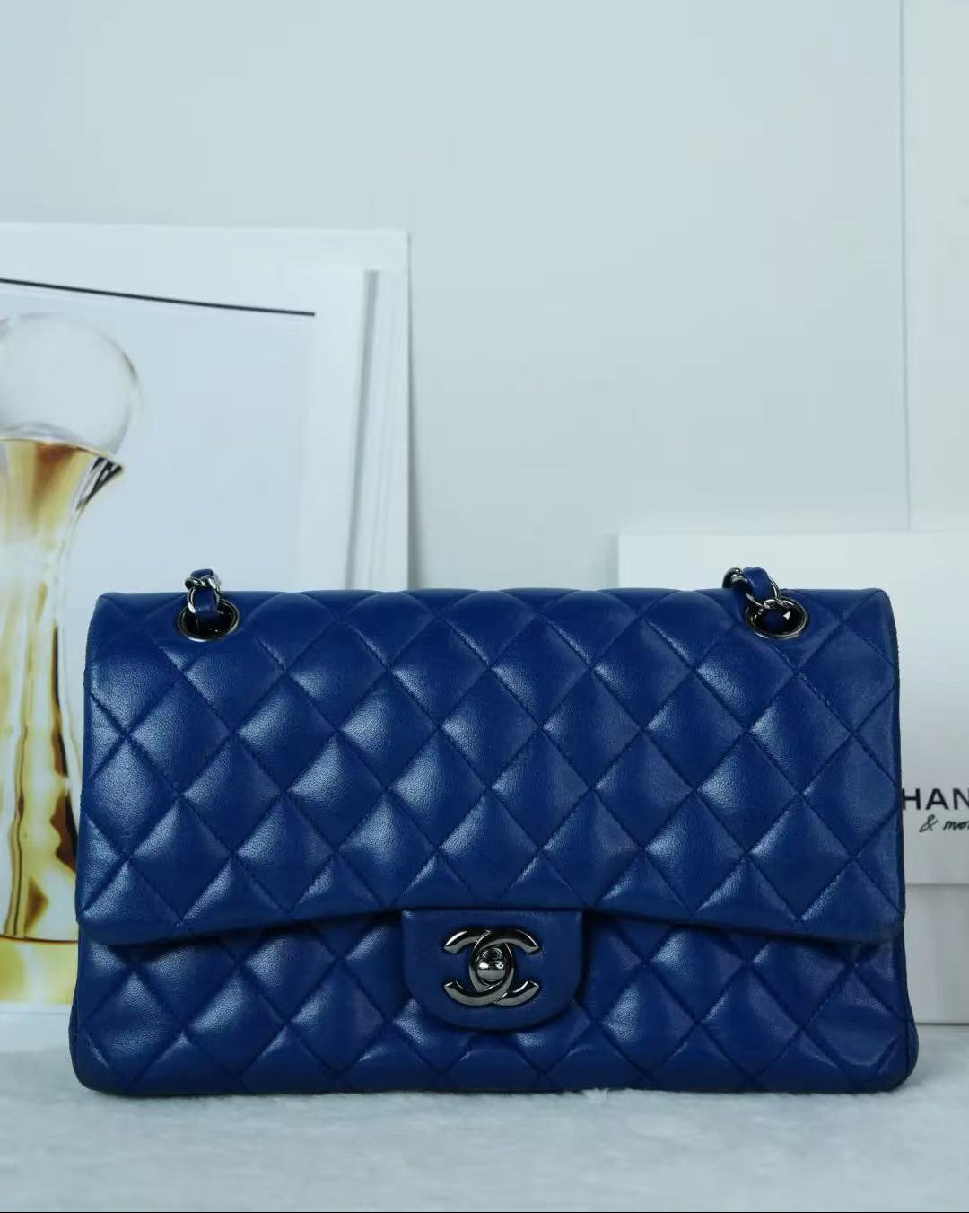 Chanel Classic Flap Medium Bag - Blue - View 1