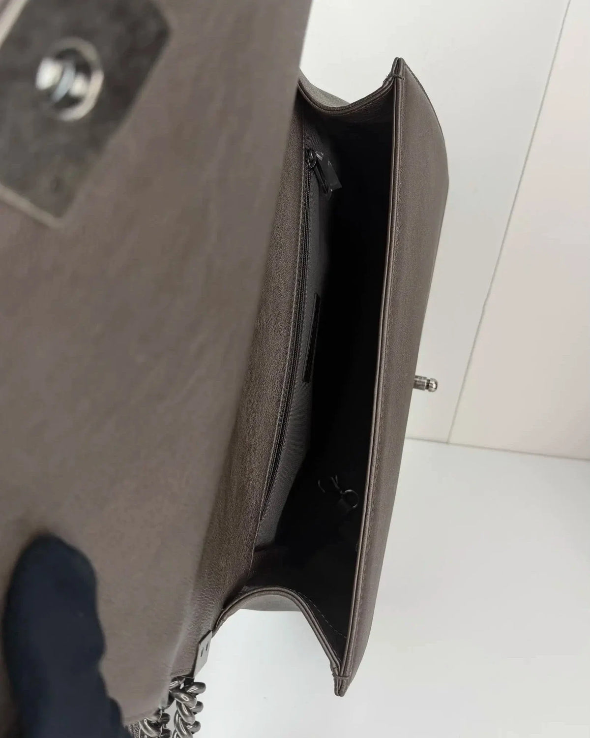 Chanel Boy Bag - Grey - View 7