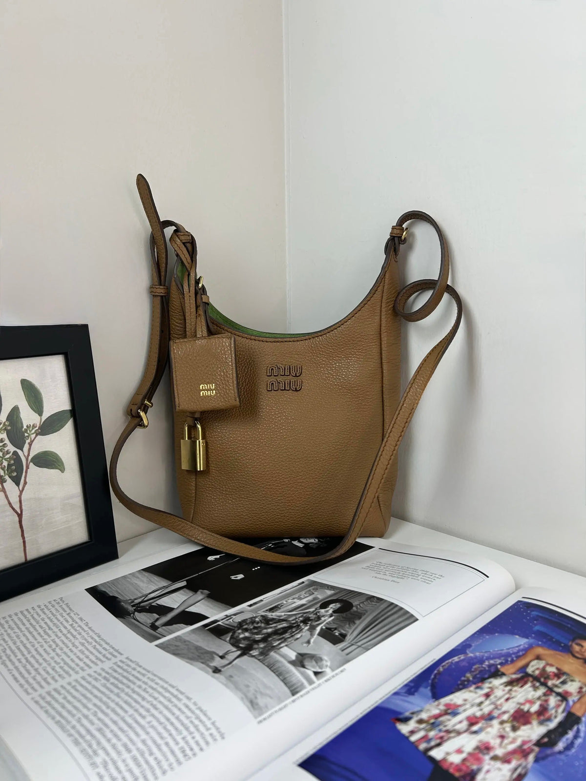 Miu Miu Ivy Leather Bag - Caramel, Cognac - View 1