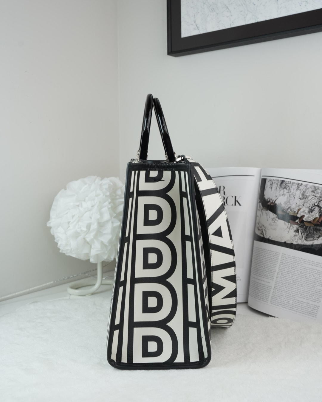 Fendi Sunshine Medium Bag - Black And White - View 4