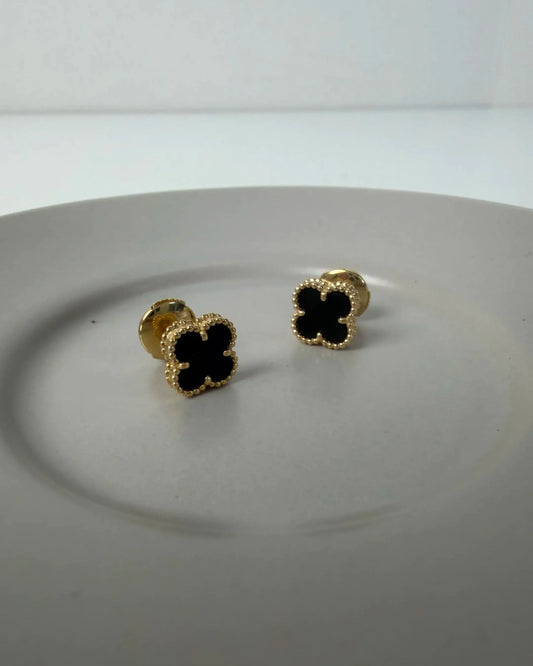 Van Cleef & Arpels Sweet Alhambra Earstuds - Onyx And Yellow - View 1