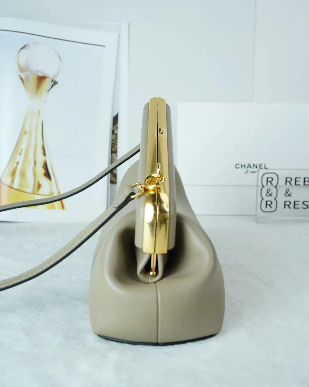 Fendi Small Model F First Bag - Beige/ Taupe - View 4