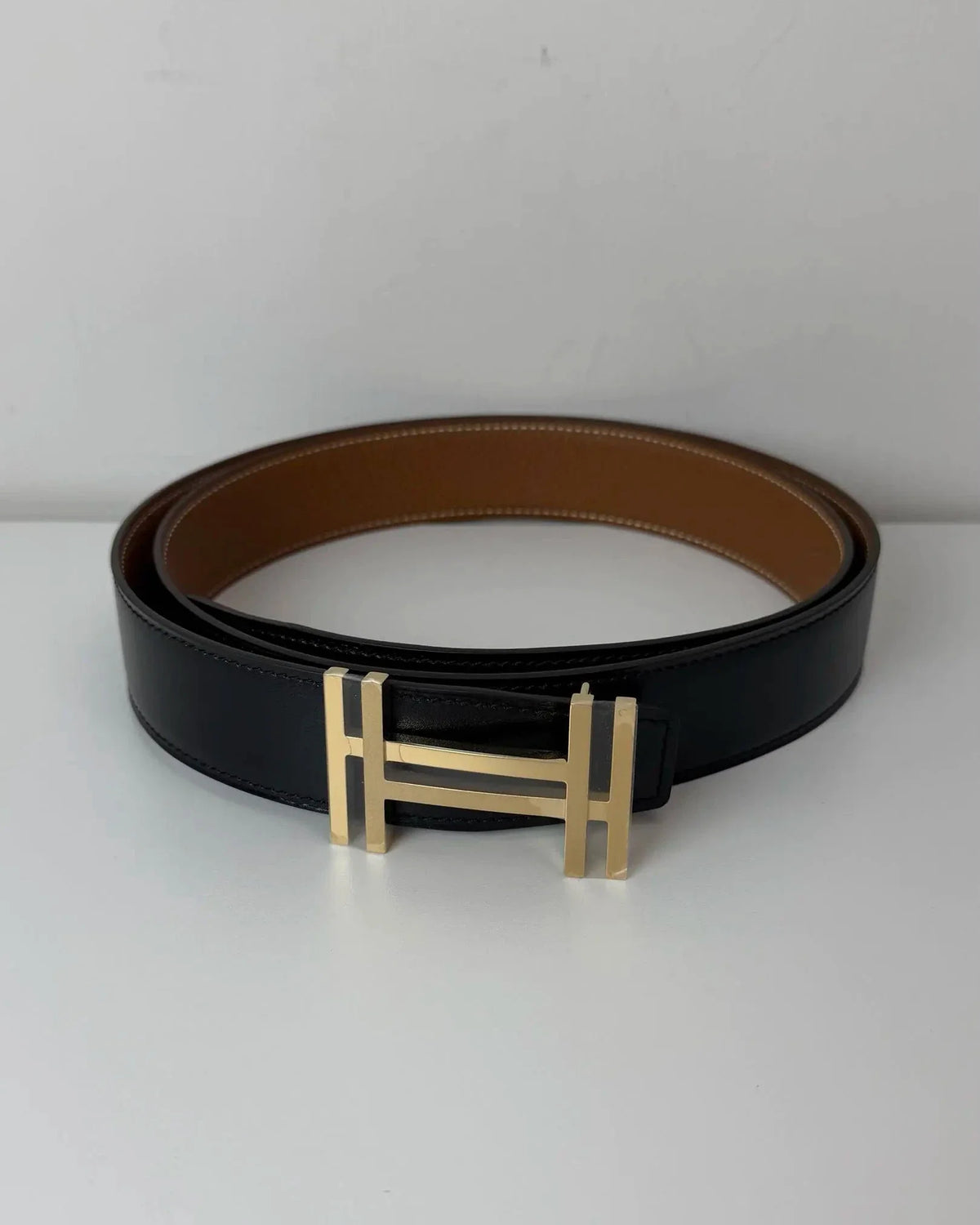 Hermès H au Carre Belt - Black And Brown - View 1