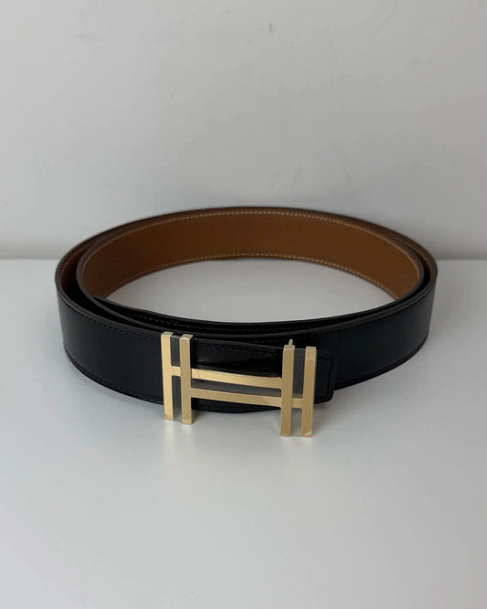 Hermès H au Carre Belt - Black And Brown - View 1