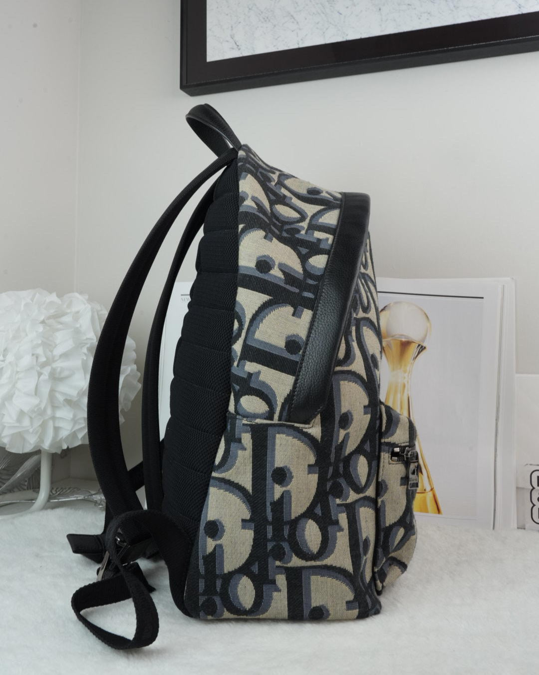 Dior Oblique Rider Backpack - Blue/ Beige - View 4