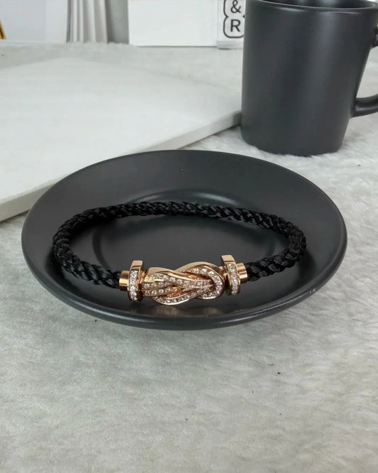 FRED Chance Infinie Bracelet Large Model - Pink Gold & Black - View 1