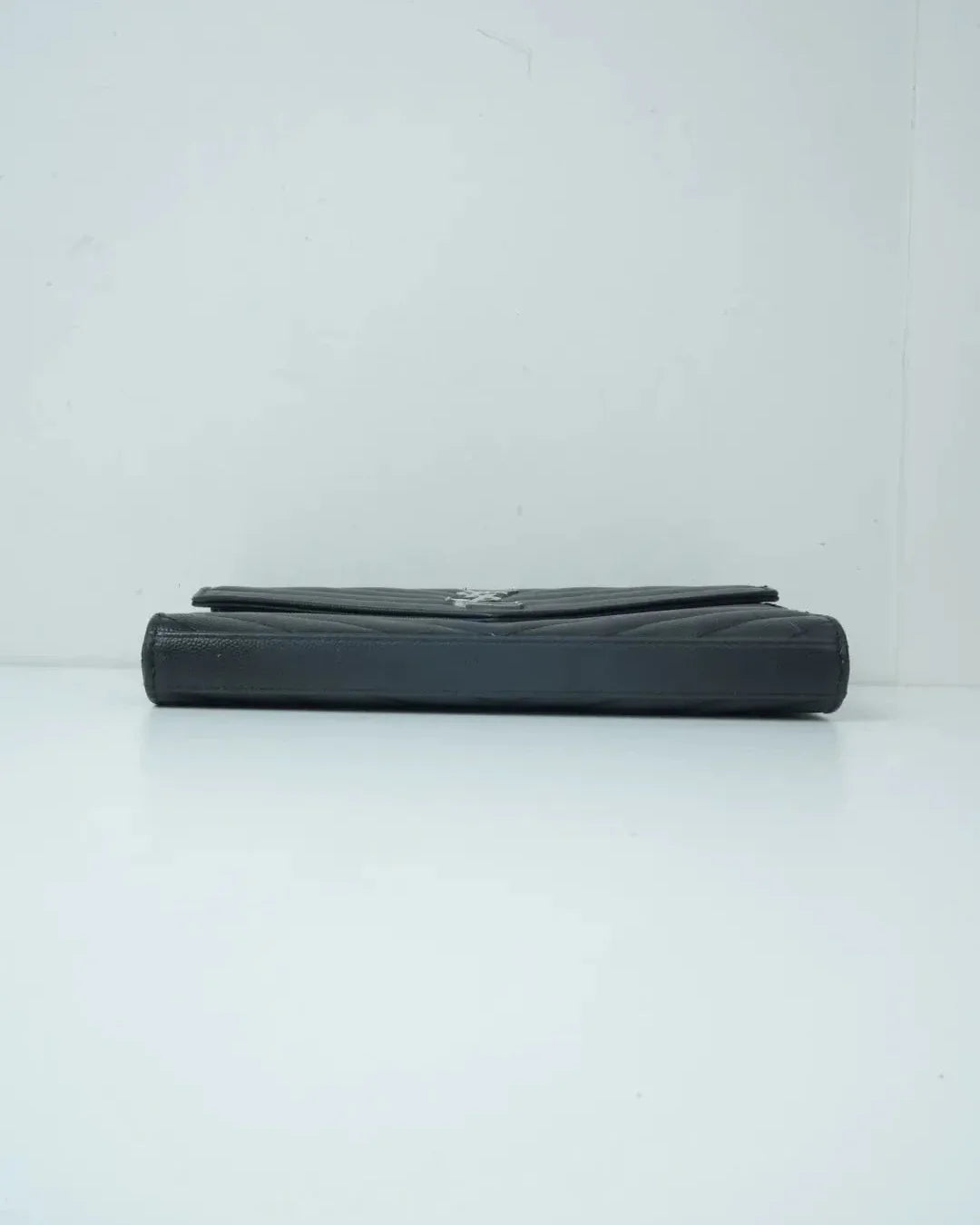 Saint Laurent Cassandra Envelope Chain Wallet - Black - View 5
