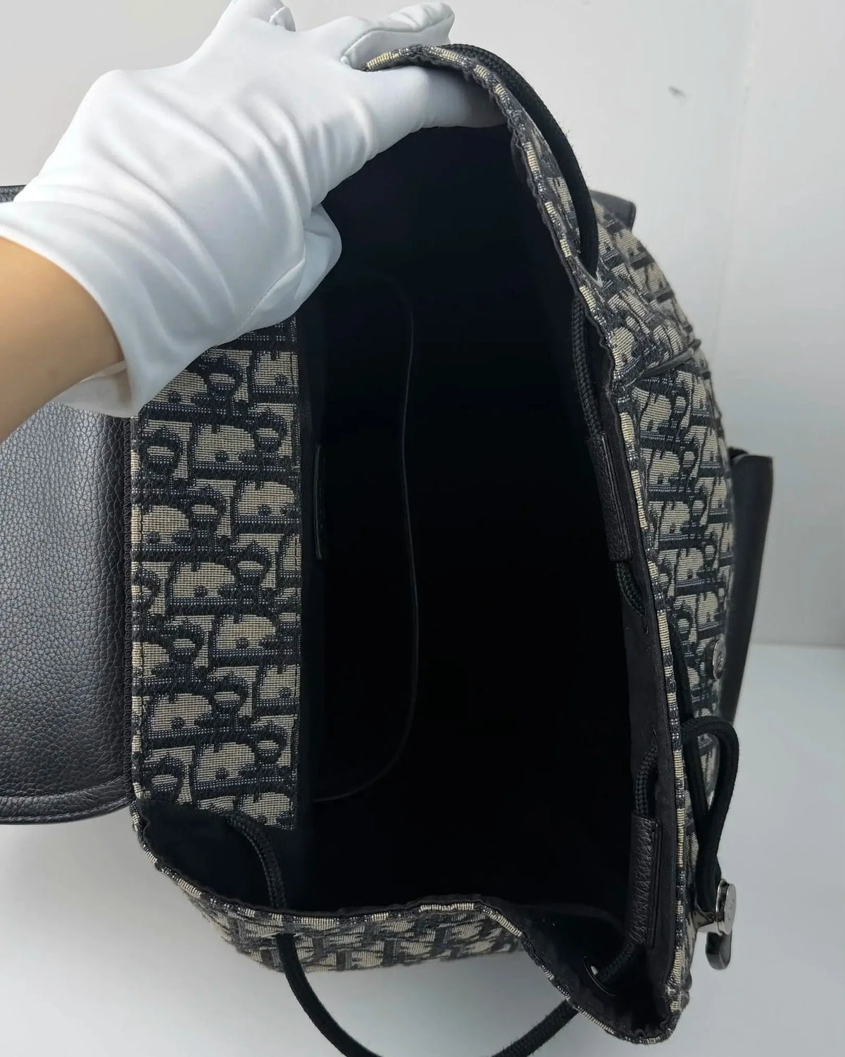 Dior Saddle Backpack - Beige And Black - View 7